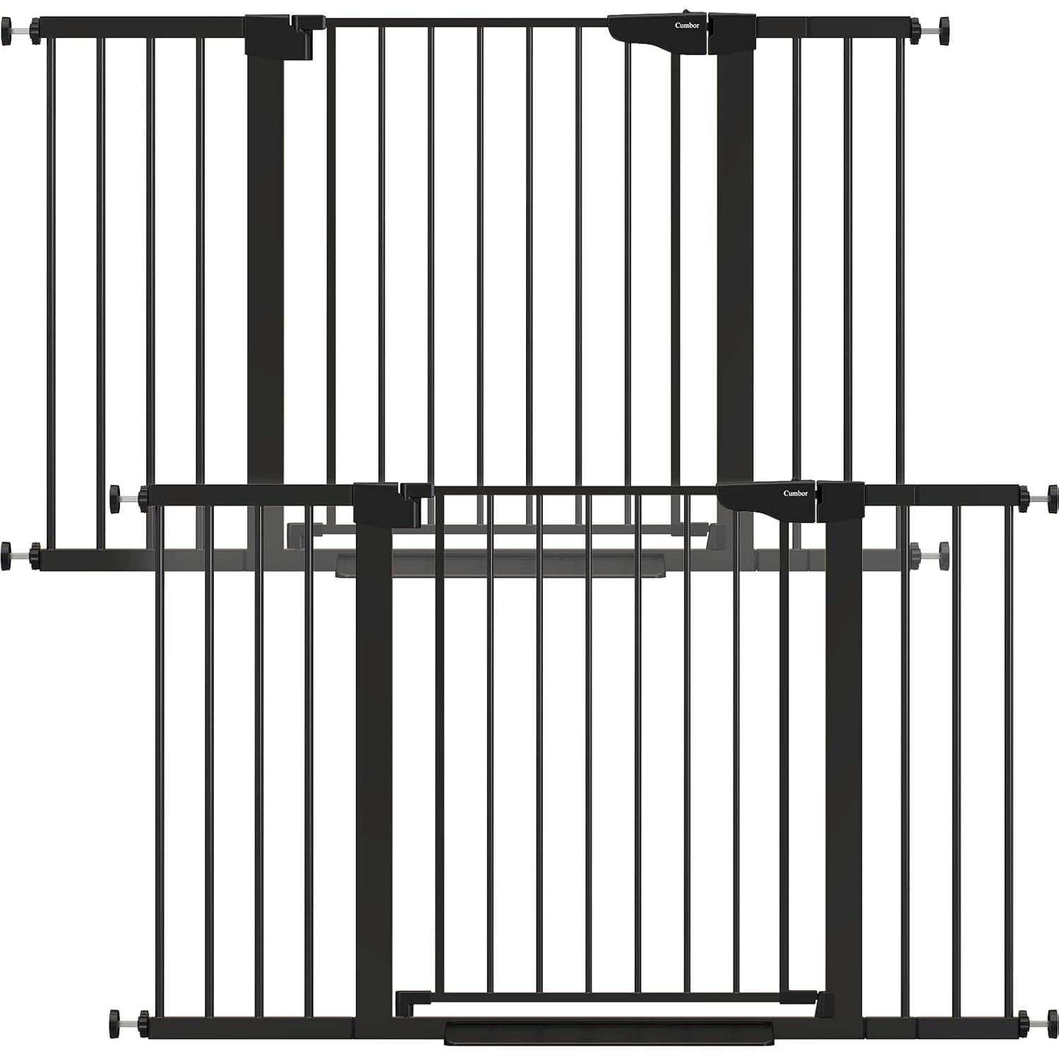 Cumbor Extra Wide Baby & Dog Gate - Walk Thru Auto-Close Gate for Stairs & Doorways, Easy Install