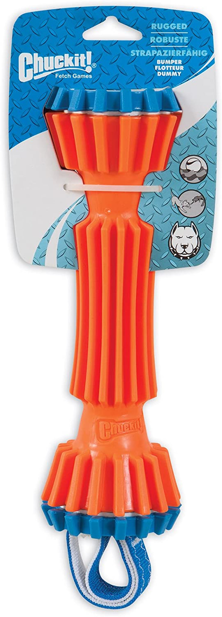 Chuckit! Rugged Bumper Fetch Toy - Land & Water Play, Medium to Large Dogs