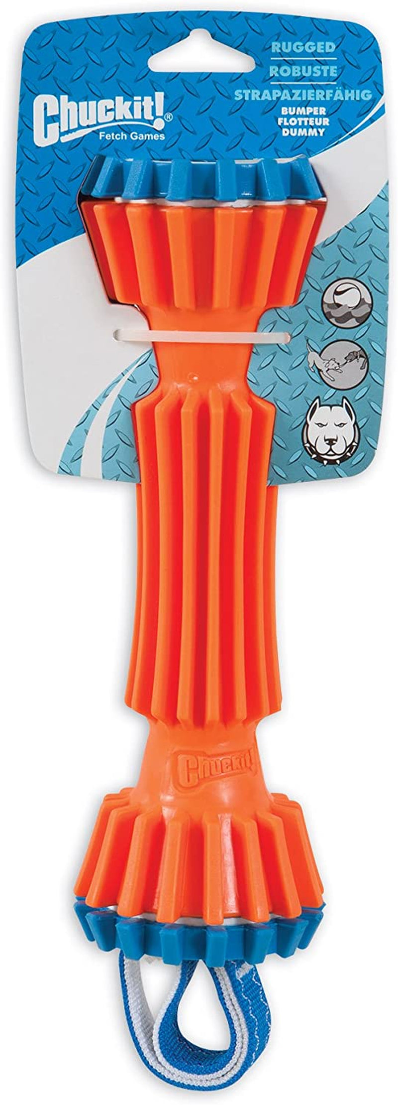 Chuckit! Rugged Bumper Fetch Toy - Land & Water Play, Medium to Large Dogs