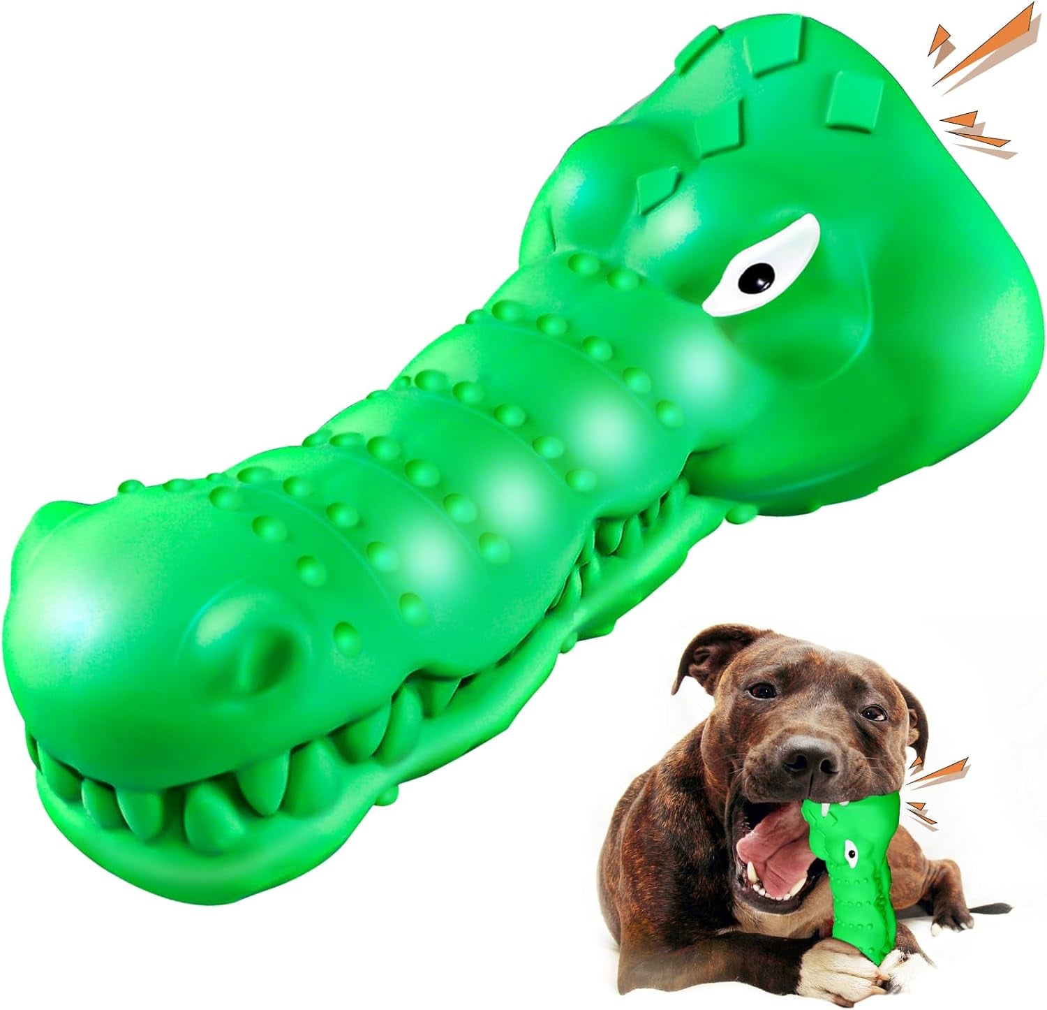 Indestructible Dog Chew Toys: Tough, Durable for All Sizes, Squeaky, for Aggressive Chewers