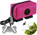 Dog Poop Bag Holder Set, Leash Attachment, Metal Carrier, Hands-Free Design - Black