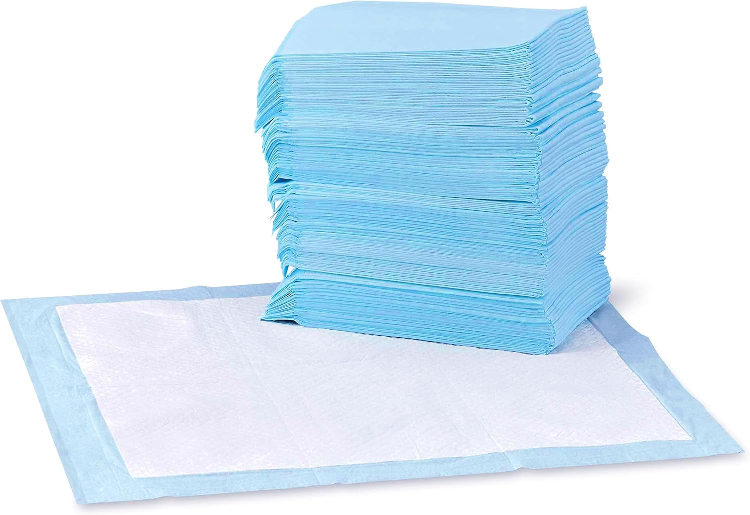 Leak-Proof Puppy Pee Pads with 5-Layer Quick-Dry Surface – Standard Absorbency Potty Training Pads, Various Quantities in Blue & White