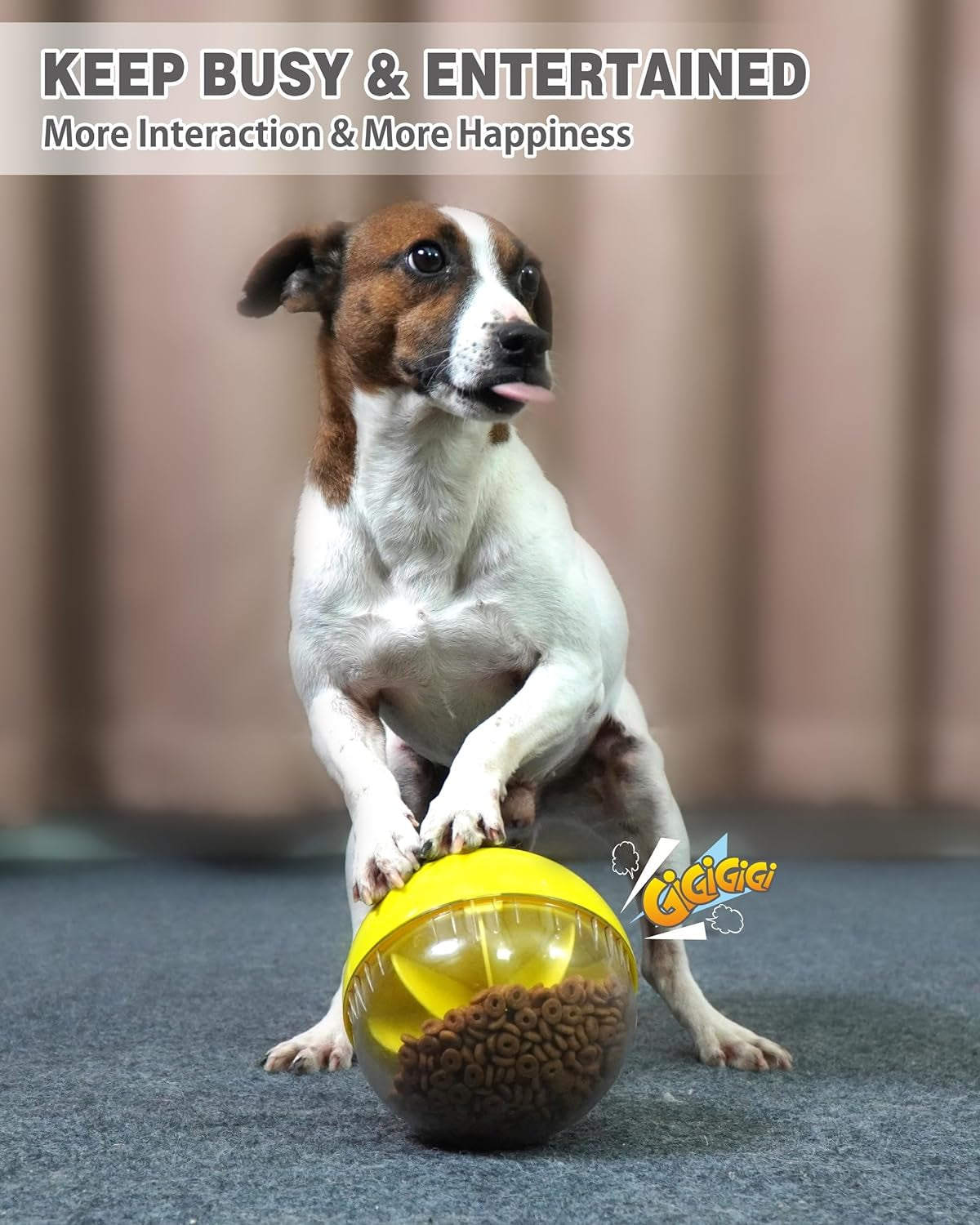 Interactive Dog Treat Toy - Mentally Stimulating Enrichment Toy for Boredom Relief & Mental Exercise