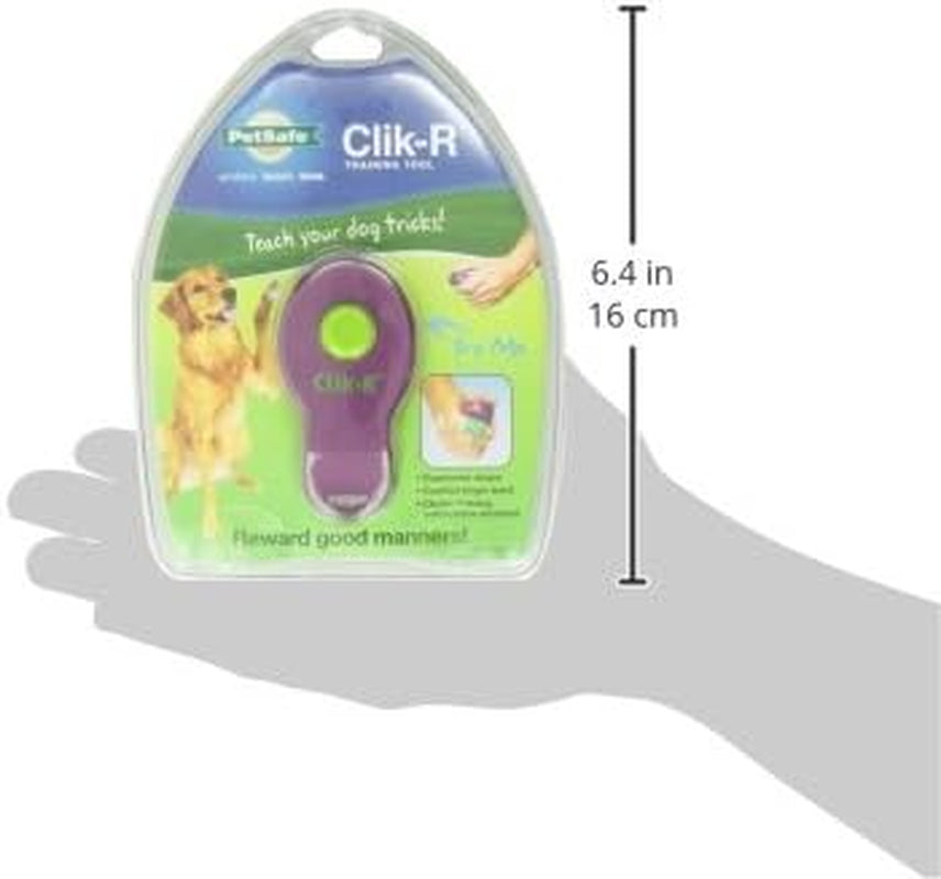 Petsafe Clik-R Training Clicker for Dogs: Enhance Positive Behavior, Includes Training Guide, Purple or Blue