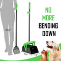 Pooper Scooper with Swivel Bin & Rake, Waste Bags Included, Dog Poop Scooper with Bag Attachment & Lid