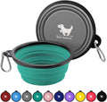 2-Pack Collapsible Dog Bowls with Carabiners: Portable, BPA-Free for Travel & Outdoor Activities