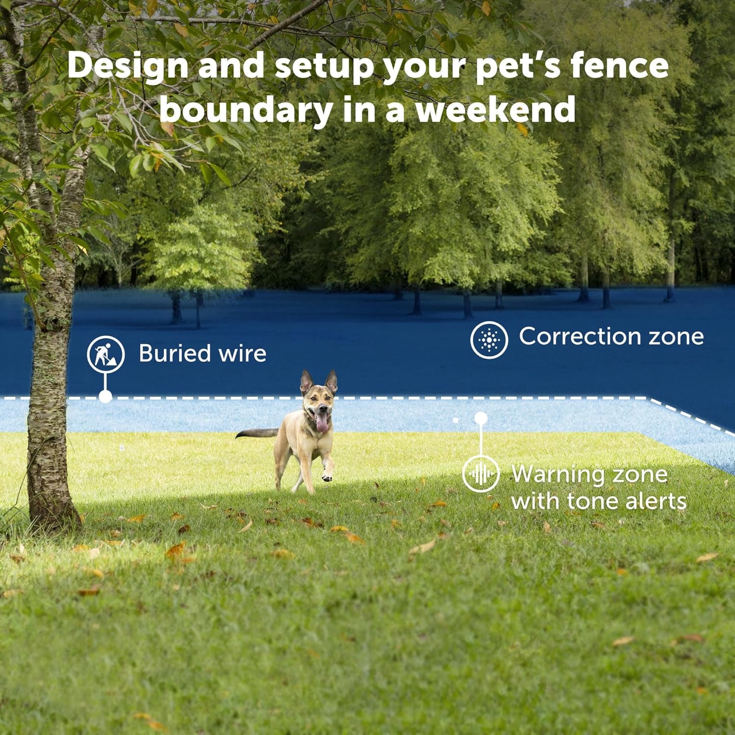 Basic In-Ground Electric Dog Fence – Covers 1/3 Acre, Expandable up to 5 Acres