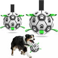 Dog Soccer Ball with Tug Straps, Interactive, Water Toy for Small & Medium Dogs - 6