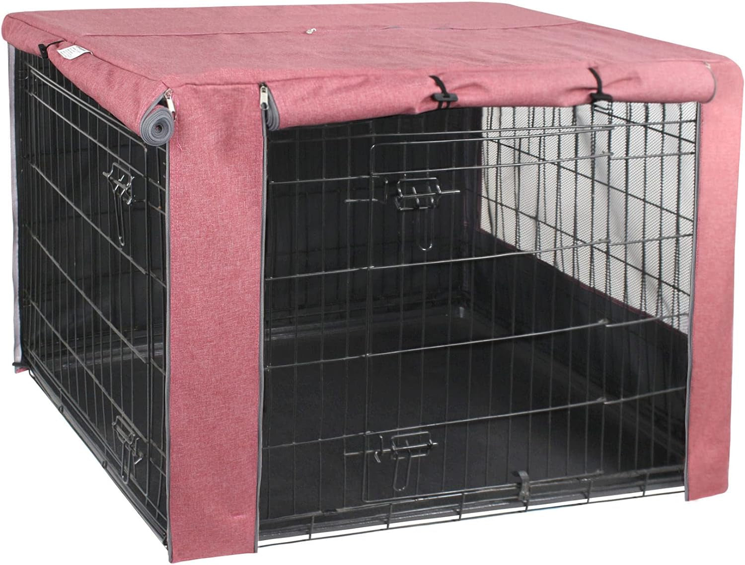 Hicaptain Windproof Polyester Dog Crate Cover – Durable Indoor/Outdoor Pet Kennel Cover for Wire Crates