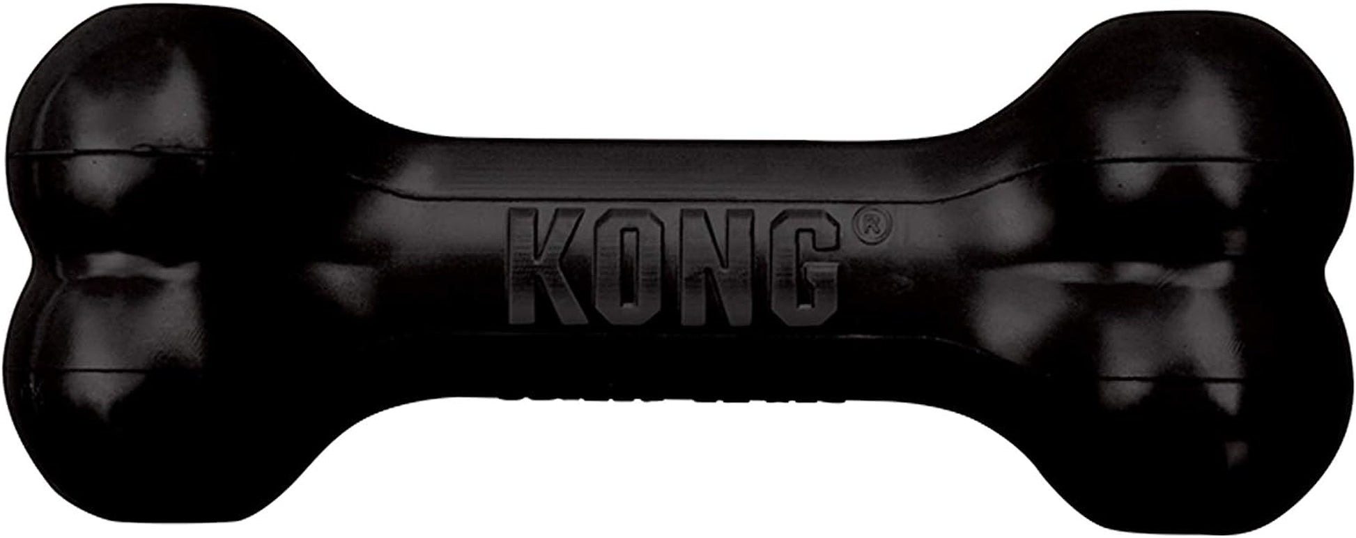 KONG Extreme Goodie Bone – The Most Durable Natural Rubber Dog Bone for Power Chewers, Black, Ideal for Medium Dogs