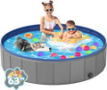 Foldable Medium Dog Pool, Collapsible Bath for Dogs & Kids, PVC, 40