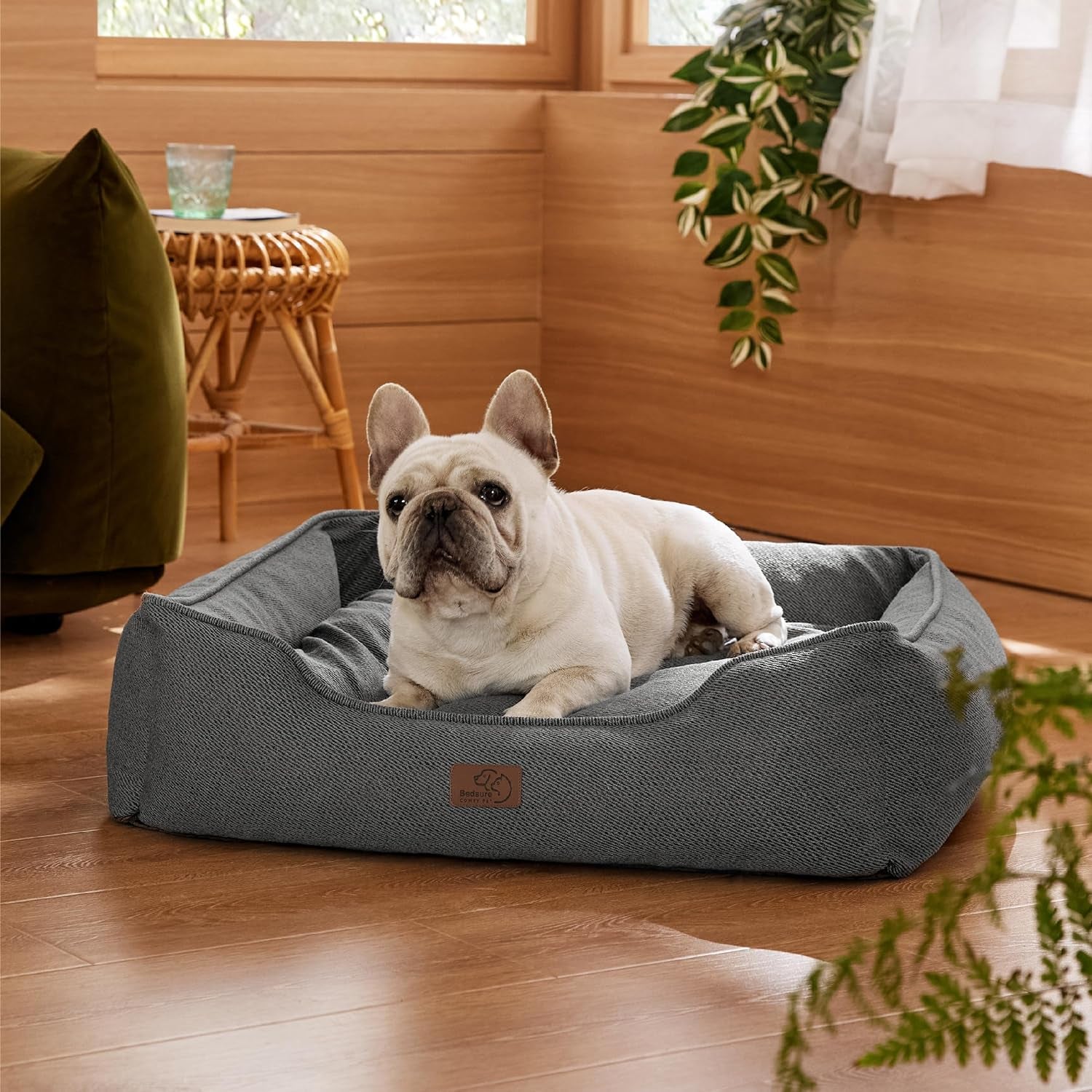 Bedsure Waterproof Dog Bed, Medium, All-Season Orthopedic Foam, Washable - 30x24x9", Grey