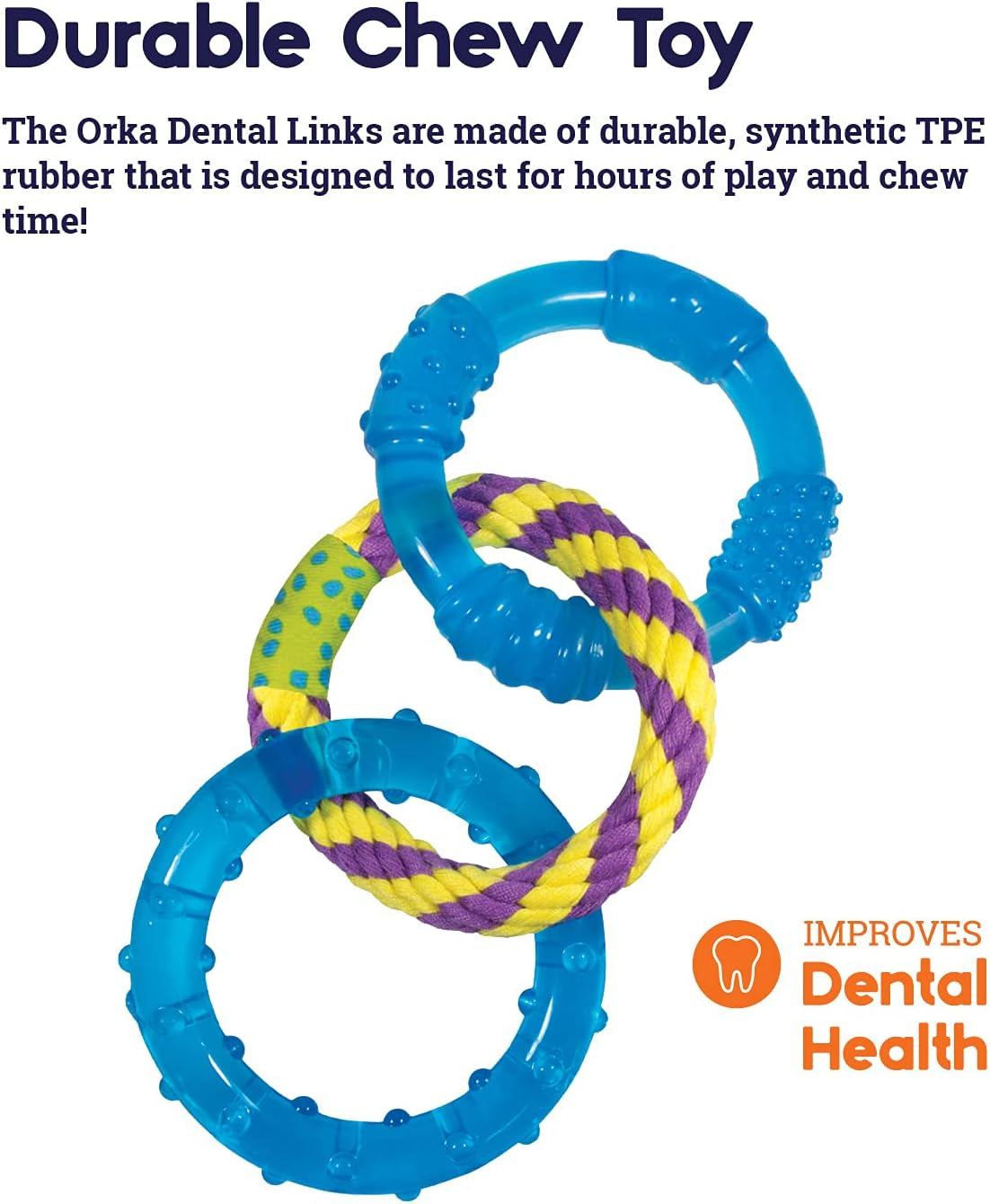 Dental Links Chew Toy – Durable Dental Care Toy for Dogs, Promotes Healthy Teeth and Gums, Great for Chewing & Interactive Play