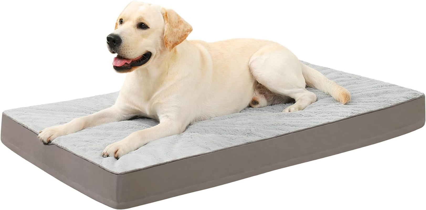 KSIIA Orthopedic Crate Bed - Plush, Washable with Egg Crate Foam, Removable Cover