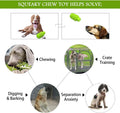 Durable Natural Rubber Dog Toy: Squeaky, for Aggressive Chewers, Large, Green