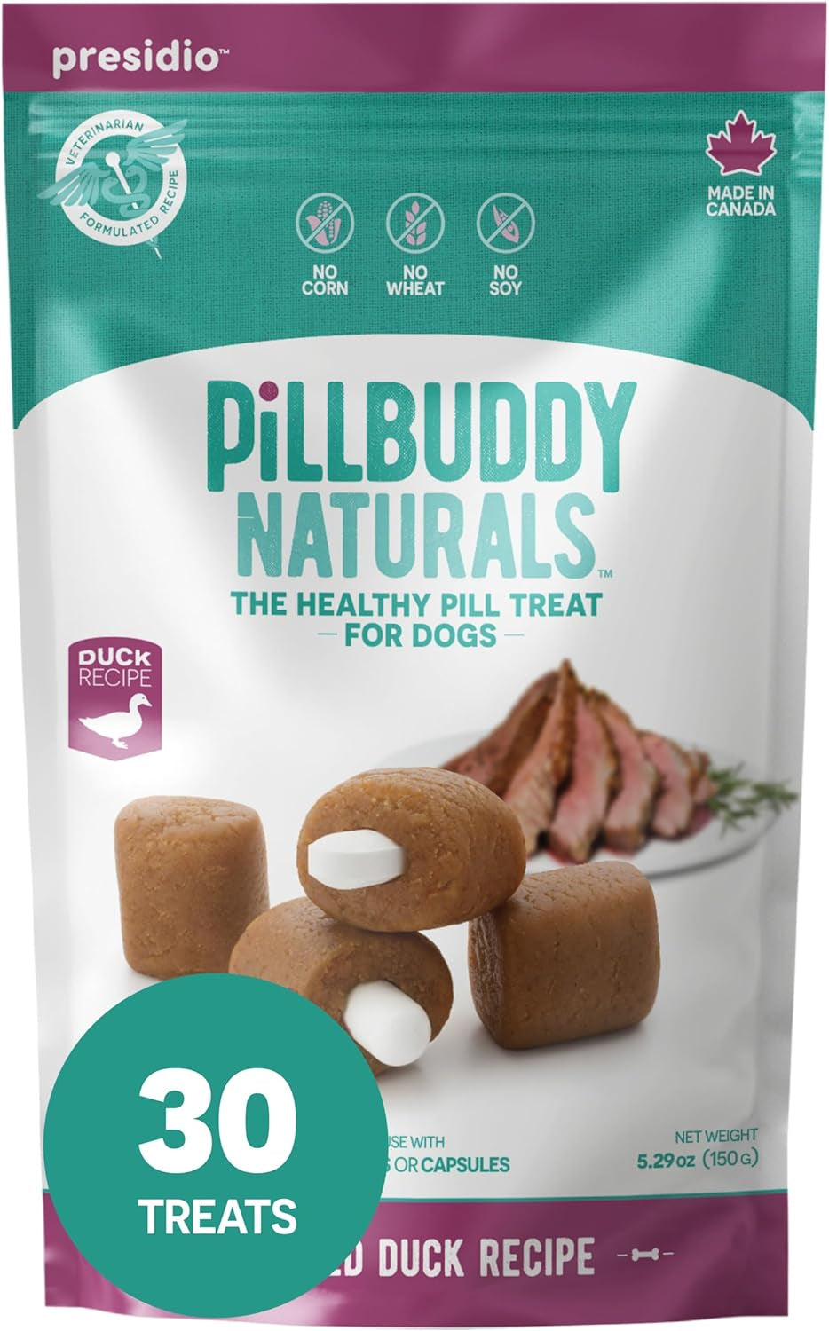 Pill Buddy Naturals - Peanut Butter & Apple, Pill & Medication Hiding Treats for Dogs