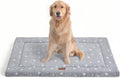 High Resilience Foam Dog Crate Mat - Anti-Slip, Washable, Wavy Plush for Dogs & Cats, Grey