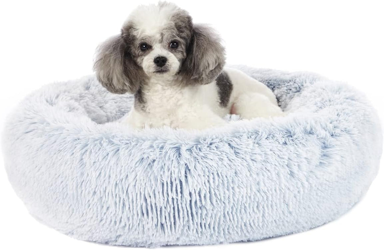 Calming Donut Dog Bed, 36" - Fluffy, Anti-Anxiety, Washable for Large Dogs - Various Colors & Sizes