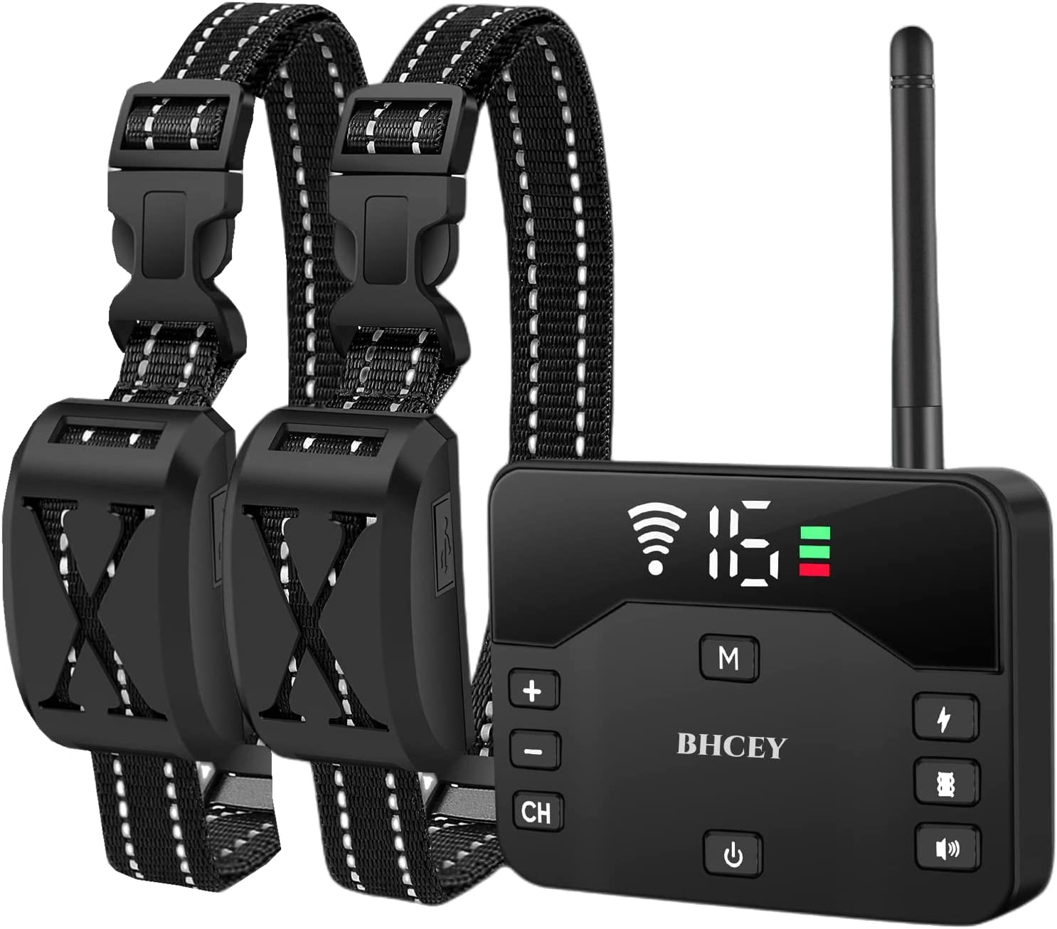 Wireless Dog Fence – 2-Dog Electric Fence System with Shock Training Collars, Vibration & Shock Settings
