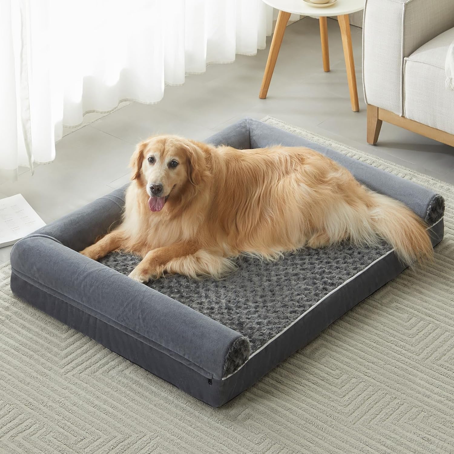 BFPETHOME Orthopedic Dog Bed, Large, Waterproof, Removable Washable Cover