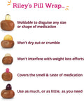 Riley's Cheese & Bacon Flavored Pill Wrap for Dogs - Pill Paste for Easy Medication Concealing