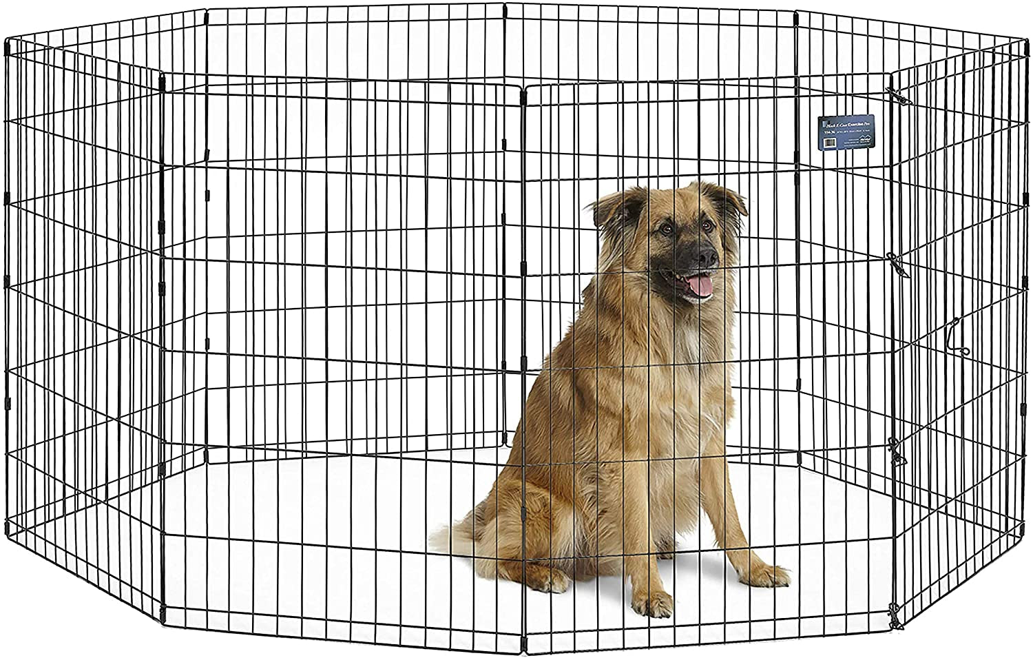 Midwest Foldable Metal Dog Exercise Pen – Portable Pet Playpen, Durable & Secure Outdoor/Indoor Dog Exercise Enclosure