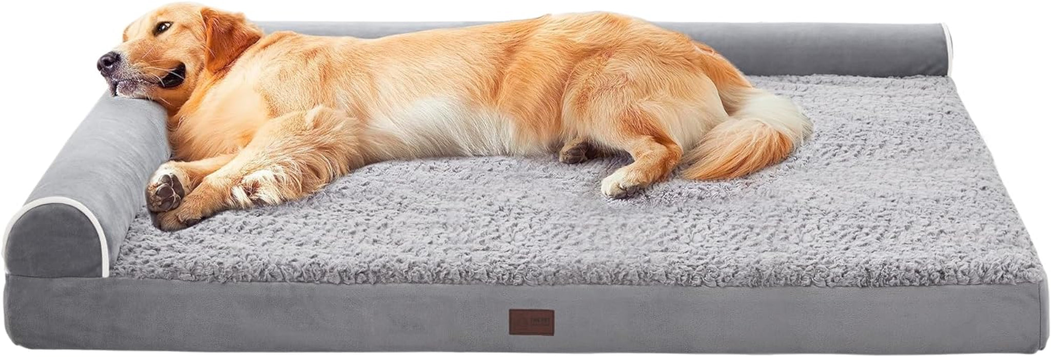 Orthopedic XL Dog Sofa Bed, Egg Foam, Bolster Cushion, Waterproof, Removable Cover