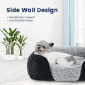 Miguel Washable Dog Bed with Removable Cushion – Easy-to-Wash Small Dog Sofa Bed, Anti-Slip Bottom & Bolstered Calming Cuddle Design