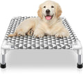 Elevated Outdoor Dog Bed, Medium Size, Cotton Material, Non-Slip Feet, Fits up to 70Lbs