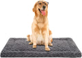 Reversible Dog Bed Mat: Washable, Soft Fluffy Kennel Pad, 35x22 Inch, Gray