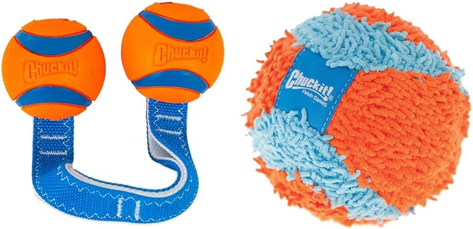 Chuckit Ultra Duo Tug Dog Toy, Medium Indoor and Outdoor Dog Ball for Dogs 20-60 Pounds