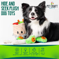 Pet Craft Supply Interactive Burrito Puzzle Toy - Crinkle Squeaky Plush for Medium Dogs