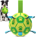 Dog Soccer Ball with Tug Straps, Interactive, Water Toy for Small & Medium Dogs - 6