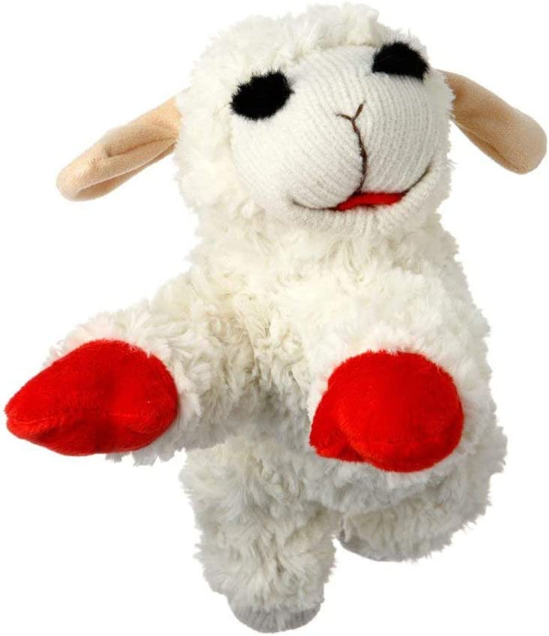 Multipet Plush Dog Toy, Lambchop, 10" Regular, White, Large