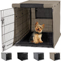 Gorilla Grip Heavy Duty Dog Crate Cover - Privacy Cover with Mesh Windows, Fits 30