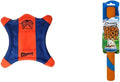 Chuckit! Medium Flying Squirrel Fetch Toy, Aerodynamic Design for Dogs, Orange & Blue