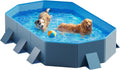 Peteast Foldable Dog Pool, Scratch Resistant, Octagonal, 71