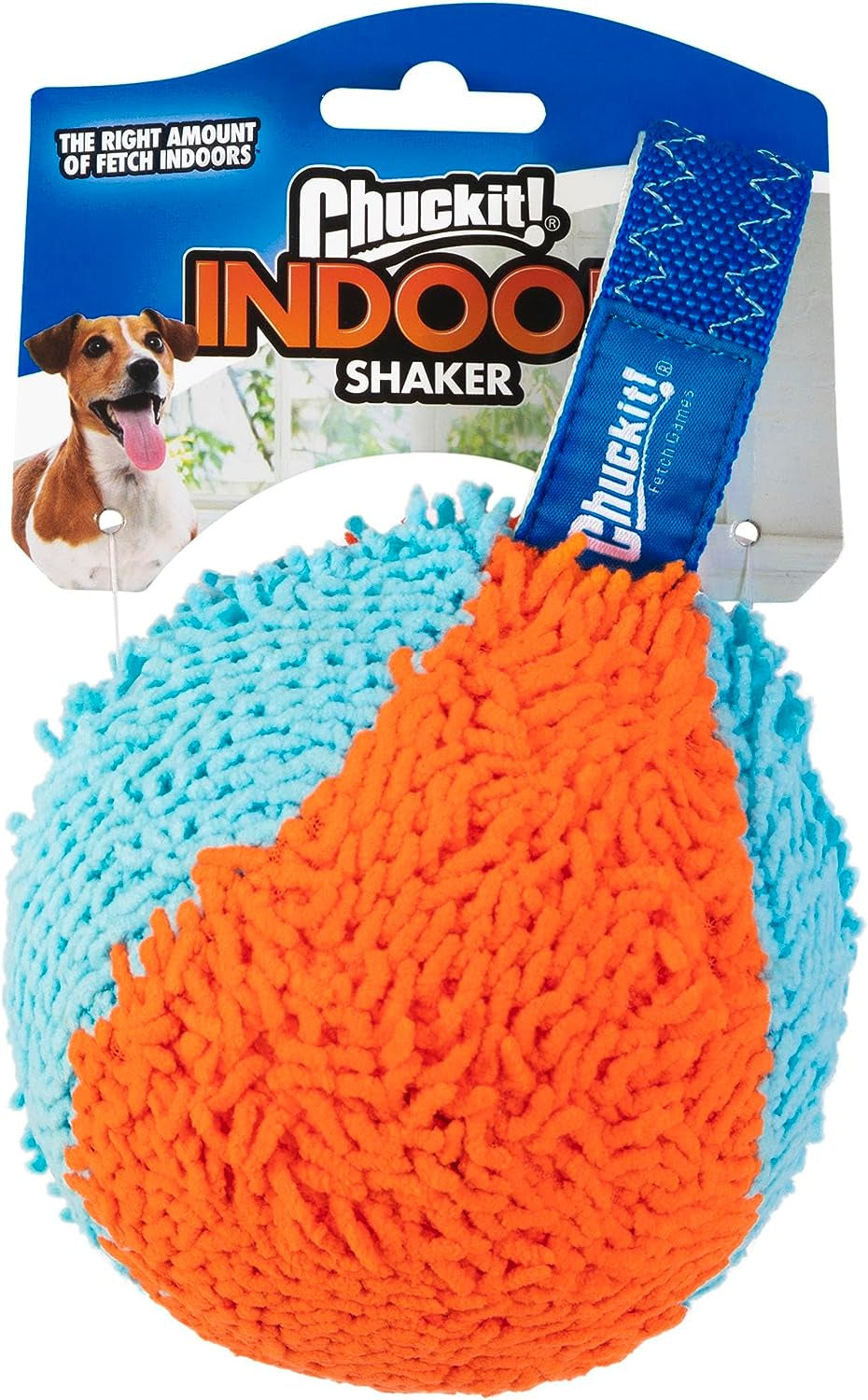 Chuckit Indoor Fetch Ball: Soft, Durable Dog Toy, 4.75 Inch, Orange/Blue