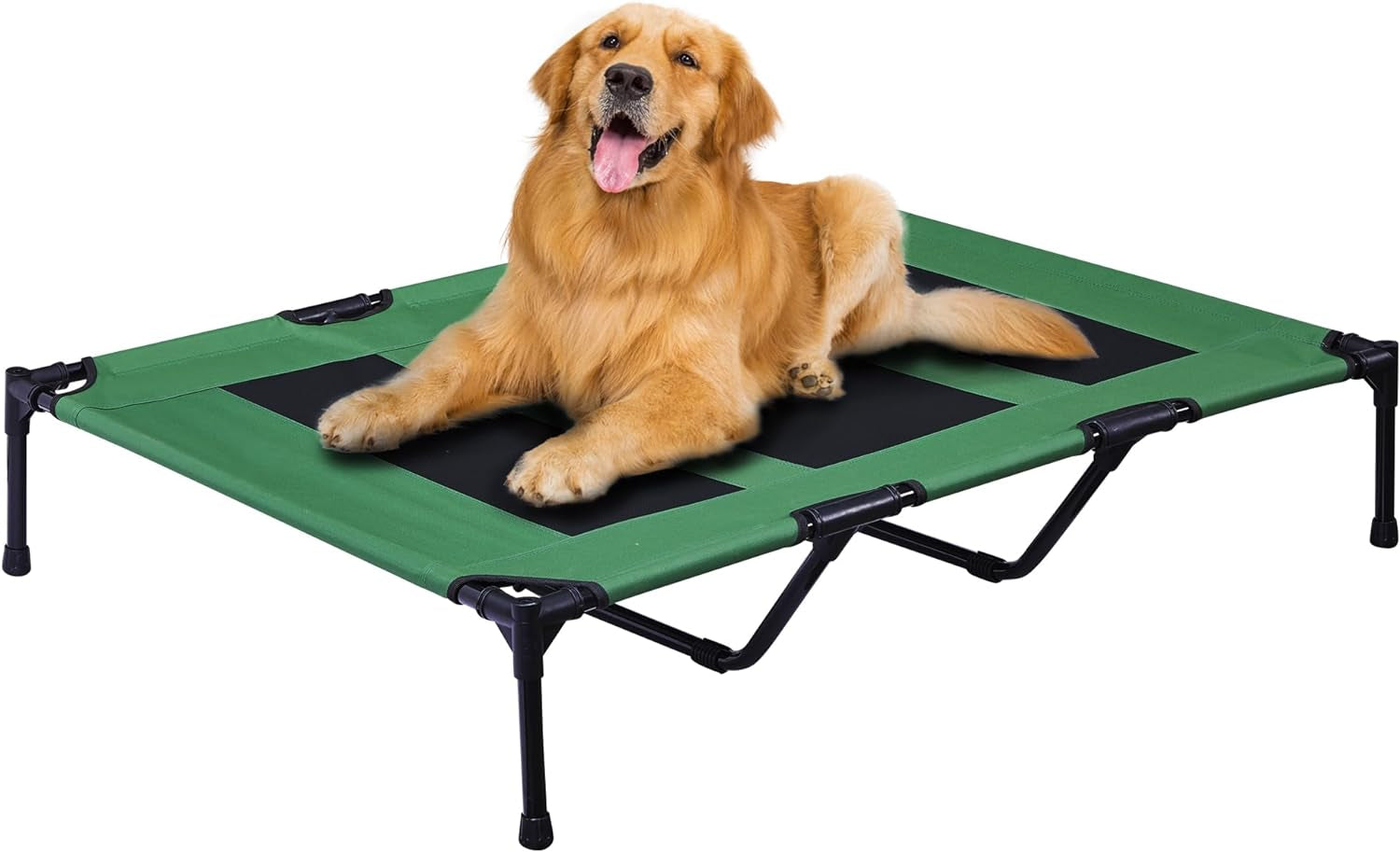 PRAISUN Large Outdoor Dog Bed - Elevated, Cooling, Portable with Oxford & Textilene Mesh