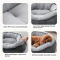 Luxury Orthopedic Dog Sofa Bed - Wide Side Design, Washable, Anti-Slip for All Dog Sizes