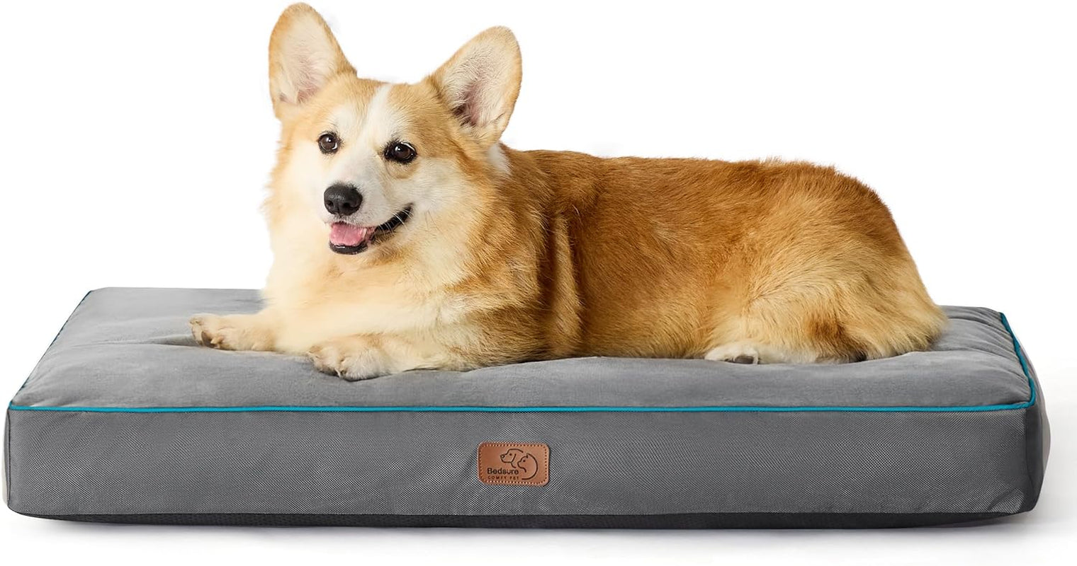 Bedsure Waterproof Large Dog Bed - 4 Inch Thick, Washable Cover, for Dogs up to 80lbs