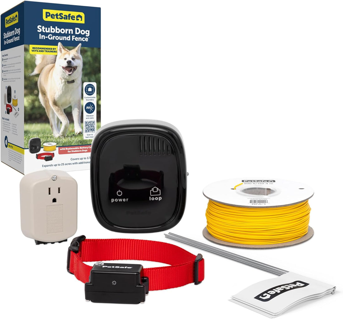 Stubborn Dog In-Ground Fence - For Hard-to-Train & Hearing-Impaired Dogs, Expandable Up to 25 Acres, Reliable & Secure