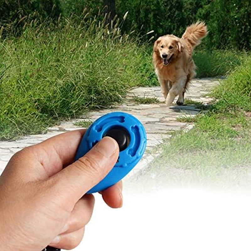 Ruconla 4 Pack Dog Training Clicker with Wrist Strap, Pet Training Clicker Set