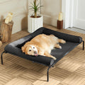 Elevated Cooling Dog Bed - Chew Proof Raised Pet Cot with Skid-Resistant Feet and Breathable Mesh