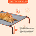 XL Outdoor Elevated Dog Bed with Canopy: Cooling, Portable, Dark Gray, Includes Carrying Bag