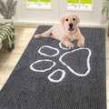 Absorbent Dog Door Mat for Muddy Paws, Non-Slip & Quick Dry Chenille, Washable, Traps Dirt & Moisture