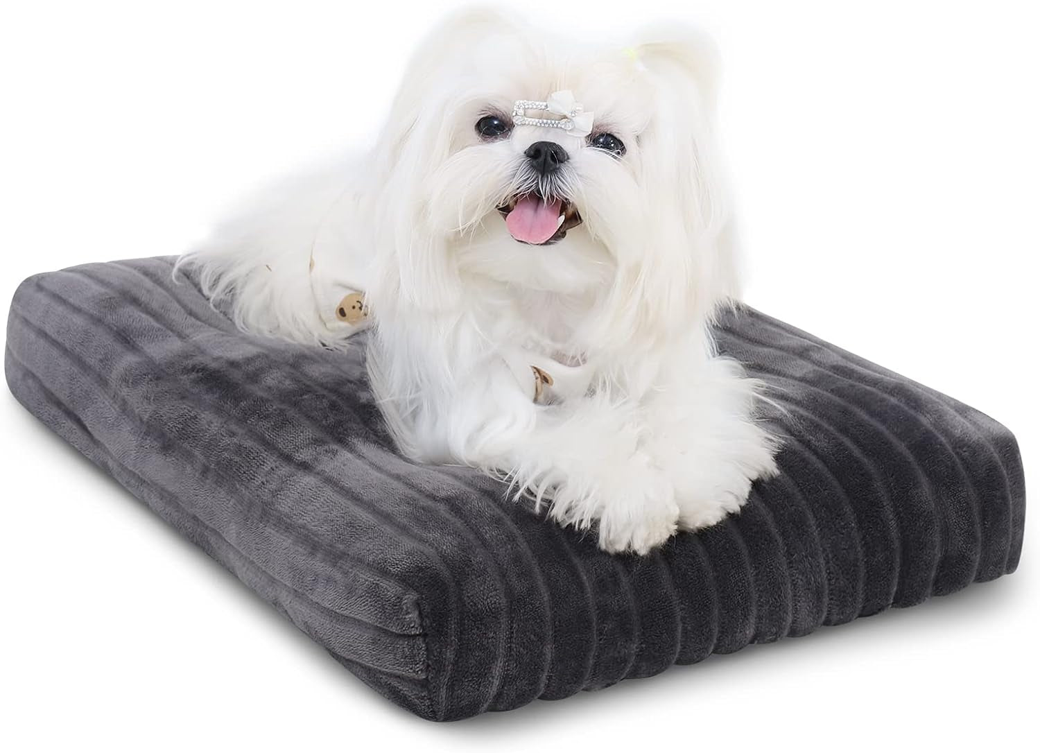 Large Deluxe Washable Dog Crate Bed - Thick Flannel, Anti-Slip, Fluffy Comfort, Various Sizes