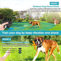 2-In-1 Wireless Dog Fence System – Electric Pet Containment System with IP65 Waterproof Training Collars for 2 Dogs, Covers up to 8 Acres