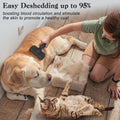 Self-Cleaning Slicker Brush for Dogs & Cats - Gentle Grooming Brush for Shedding & Deshedding, Black