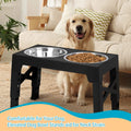 Niubya Adjustable Elevated Dog Bowls: 2 Stainless Steel Bowls, 5 Heights for All Dog Sizes